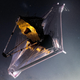 An illustration of Webb in space.